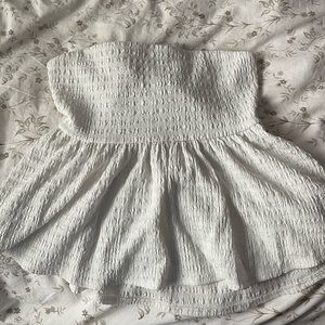 White Dainty Open Back Bow Tie Top